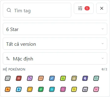 Khung bộ lọc catalog đang mở trên mobile