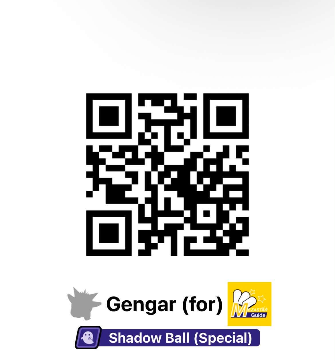 gengar Pokemon Support QR