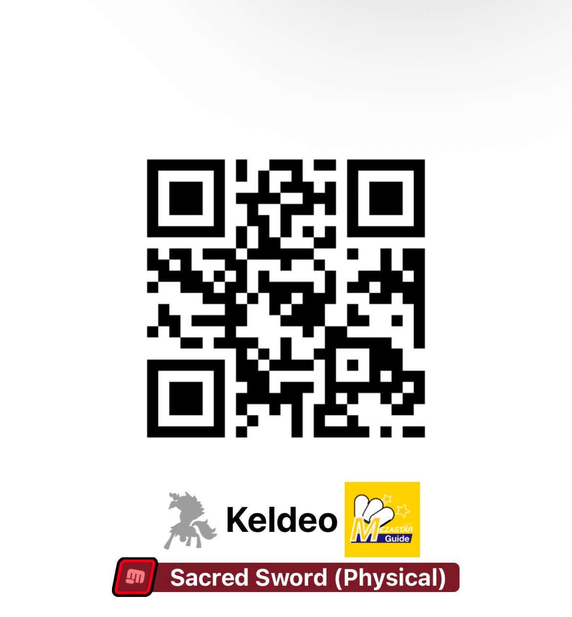 keldeo Pokemon Support QR
