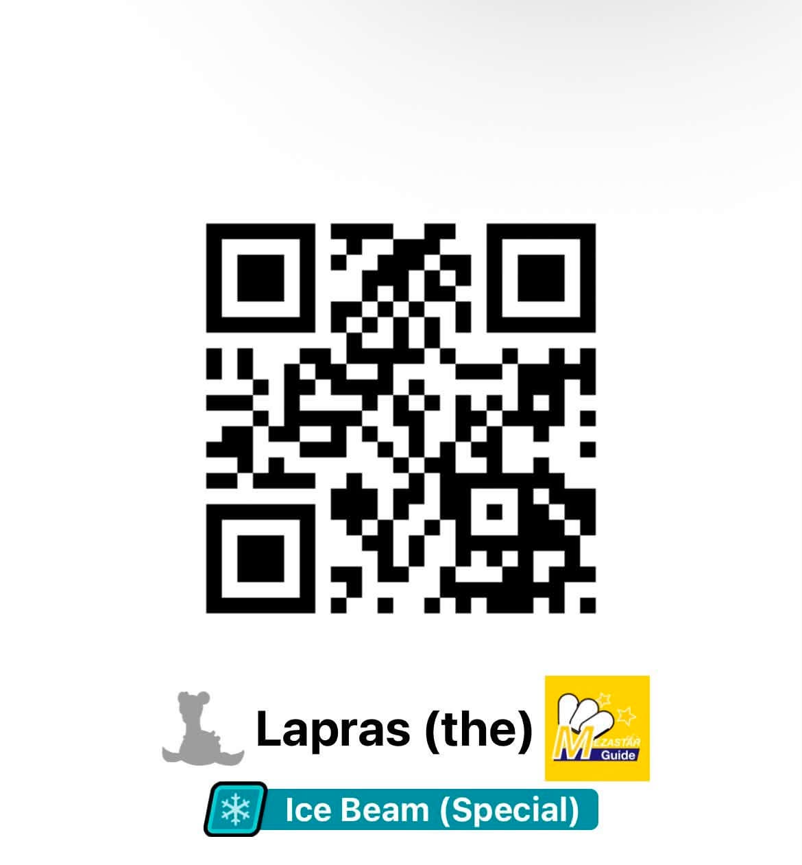 lapras Pokemon Support QR