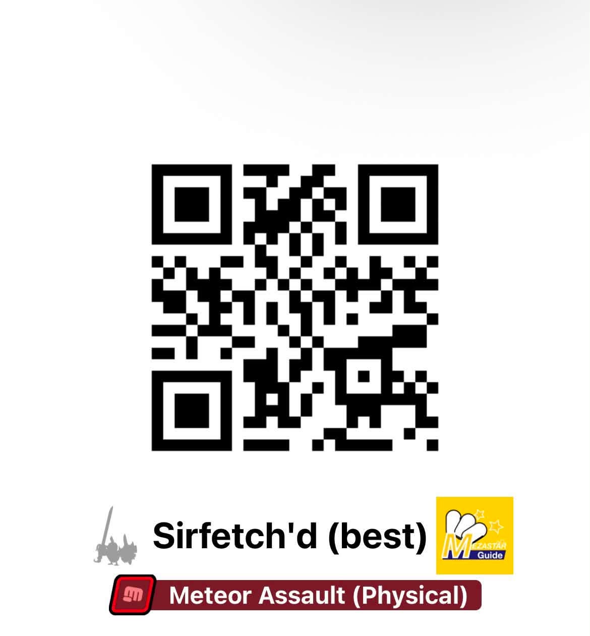 sirfetch'd Pokemon Support QR